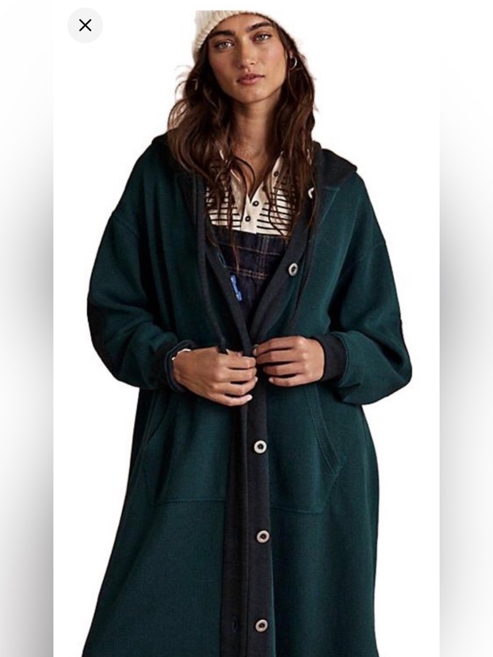 Free People Tomorrows Sweatshirt Cardigan Rainforest  NWT Small
